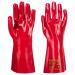 Portwest Grip 12 PVC Gauntlet 35cm XL Red (Pack of 12) POW60385