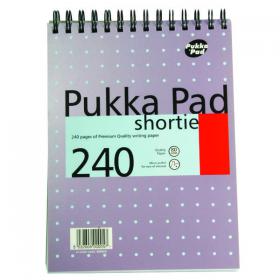 Pukka Pad Ruled Wirebound Metallic Shortie Notepad 240 Pages A5 (Pack of 3) SM024 PP00009