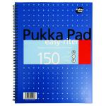Pukka Pad Ruled Metallic Wirebound Easy-Riter Notepad 150 Pages A4 White (Pack of 3) ERM009 PP00021