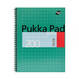 Pukka Pad Ruled Wirebound Metallic Jotta Notebook 200 Pages A4 (3 Pack) JM018 PP00022