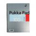 The Pukka Pukka Pads notepad features metallic wirebinding and a silver A4 cover. It contains 100 pages and is sold in a pack of 3. Each page is ruled, making it great for writing notes or taking notes during meetings. The perfect addition to any desk or workspace.