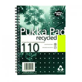 Pukka Pad Recycled Ruled Wirebound Notebook 110 Pages A5 (Pack of 3) RCA5110 PP00128