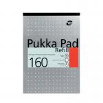 Pukka Pad Ruled Metallic Four-Hole Refill Pad Top Bound 160 Pages A4 (6 Pack) 80/1 PP00161