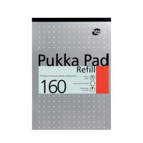 Pukka Pad Ruled Metallic Four-Hole Refill Pad Top Bound 160 Pages A4 (6 Pack) 80/1 PP00161