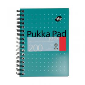 Pukka Pad Ruled Wirebound Mettalic Jotta Notepad 200 Pages A6 (Pack of 3) JM036 PP00223
