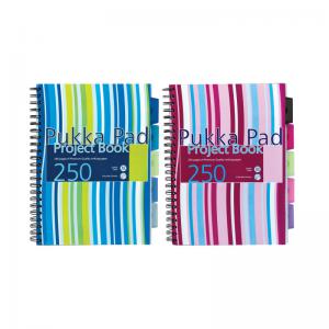 Click to view product details and reviews for Pukka Pad Stripes Polypropylene Project Book 250 Pages A4 Bluepink 3.