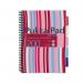 Pukka Pad Stripes Polypropylene Project Book 250 Pages A5 Blue/Pink (3 Pack) PROBA5 PP00262