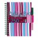 Pukka Pad Stripes Polypropylene Project Book 250 Pages A5 Blue/Pink (Pack of 3) PROBA5