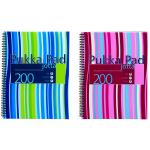 Pukka Pad Stripes Polypropylene Wirebound Jotta Notebook 200 Pages A4 Blue/Pink (Pack of 3) JP018 PP00510