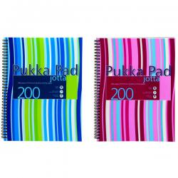 Pukka Pad Stripes Polypropylene Wirebound Jotta Notebook 200 Pages A4 BluePink (3 Pack) JP018 PP00510