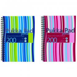 Pukka Pad Stripes Polypropylene Wirebound Jotta Notebook 200 Pages A5 BluePink (3 Pack) JP021 PP00511