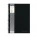 This photo features a stack of Pukka Pukka Pads Pukka Pad Feint Ruled Wirebound Notebooks in A4 size, each with a distinctive blue cover. The notebooks spiral binding can be seen on the left side, while the pages have feint ruling for neat writing. This pack contains 5 notebooks.