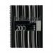This photo is of three Pukka Pukka Pads striped notebooks, with 200 pages each, A4 size. They are wirebound and made of polypropylene. The covers are black, making the notebooks sleek and professional-looking. Perfect for keeping your notes organized.