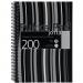 Pukka Pad Stripes Polypropylene Wirebound Jotta Notebook 200 Pages A5 Black (3 Pack) JP021 PP01187