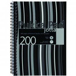 Pukka Pad Stripes Polypropylene Wirebound Jotta Notebook 200 Pages A5 Black (3 Pack) JP021 PP01187