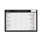 Pukka Pads Wall Planner 2024 Black and Gold 9736-WP PP09736