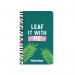 Pukka Planet Soft Cover Notebook Leaf it With Me 9765-SPP PP09765