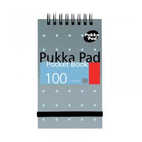 Pukka Pad Ruled Wirebound Pocket Notebook 100 Pages A7 Metallic (Pack of 6) 6254-MET PP16254