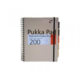 Pukka Pad Executive Ruled Wirebound Project Book A4 (3 Pack) 6970-MET PP16970