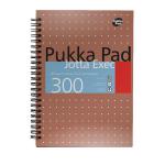Pukka Pad Ruled Metallic Wirebound Executive Jotta Notepad 300 Pages A4+ Copper (Pack of 3)7019-MET PP17019