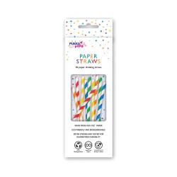 Striped Drinking Straws Ast Pk50