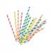 Striped Drinking Straws Ast Pk50