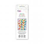 Pukka Party Striped Drinking Straws Assorted (Pack of 50) PTY578 PP18308