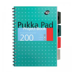 Pukka Pad Metallic Cover Wirebound Project Book A43 Pack 8521-MET