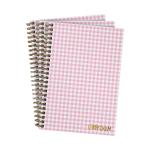 Pukka Ballerina Hardcover Notebook B5 Pink Check (Pack of 3) 9377-CD PP19377