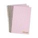 Pukka Ballerina Hardcover Notebook B5 Pink Check (Pack of 3) 9377-CD