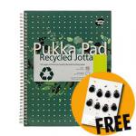 Pukka Pad Recycled Wirebound Pad A5 Pack of 3 + FOC Spider Garland