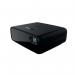 The photo shows a compact Philips PicoPix Micro 2TV projector in action, projecting a vibrant and clear image onto a screen or wall. The sleek and modern design features a built-in speaker and easy-to-use controls for convenient use. Perfect for on-the-go presentations or movie nights at home.
