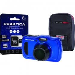 Cheap Stationery Supply of Praktica Luxmedia WP240 Waterproof 20mp Camera Plus 8GB Card and Case WP240-BL 8GBCASE PRK02365 Office Statationery