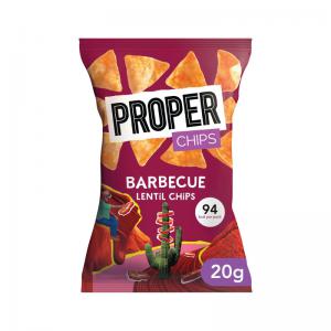 Proper Chips Lentil Chips Barbecue 20g Pack of 24 12296 PRP76225