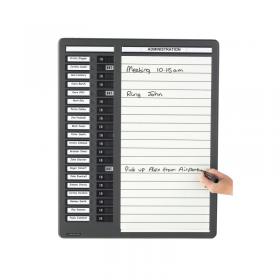 Indesign 20 Names InOut And Drywipe Board Grey WPITDW20 PS22001