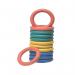 Rubber Quoits Assorted (Pack of 12) PE-14201-012K PT70581