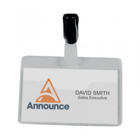 Announce Security Name Badge 60x90mm (Pack of 25) PV00922 PV00922