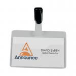 Announce Security Name Badge 60x90mm (Pack of 25) PV00922 PV00922