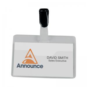 Announce Security Name Badge 60x90mm Pack of 25 PV00922 PV00922