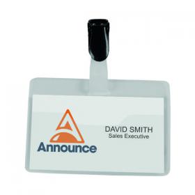 Announce Security Name Badge 60x90mm (Pack of 25) PV00922 PV00922