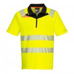 Portwest DX412 DX4 Hi-Vis Zip Polo Shirt S/S Yellow/Black XXL DX412YBRXXL