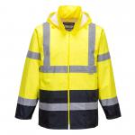 Portwest H443 Hi-Vis Contrast Classic Rain Jacket Yellow/Navy XXL H443YNRXXL