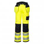 Portwest T501 PW3 Hi-Vis Holster Pocket Work Trousers Yellow/Black 48 T501YBR48