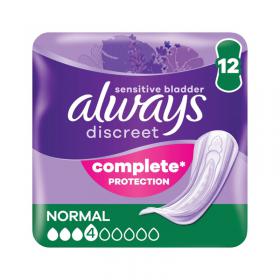 Always Discreet Pads Normal Pack of 12 74682 PX06596