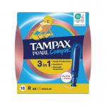 Tampax Compak Pearl Applicator Tampons Regular x16 Pack of 8 C012299 PX15687