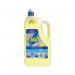 This photo features Flash Floor Cleaner Multi Surface and Floor Cleaner Lemon, a 5-litre bottle with a yellow label and vibrant images of lemons. The cleaner promises to leave surfaces sparkling clean with a refreshing citrus scent. It also proudly displays the Flash logo and product name.
