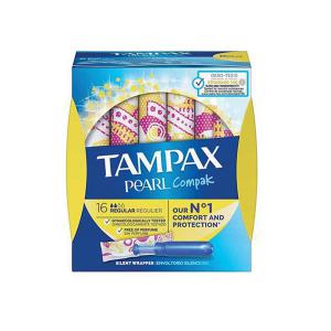 Tampax Compak Pearl Regular Applicator Tampons Boxed x16 Pack of 4