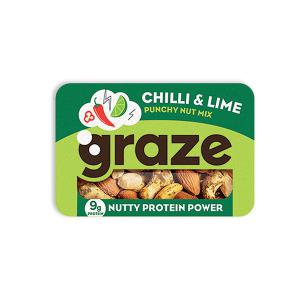 Image of Graze Punchy Protein Power Chilli and Lime Punnet 41g Pack of 9 2628