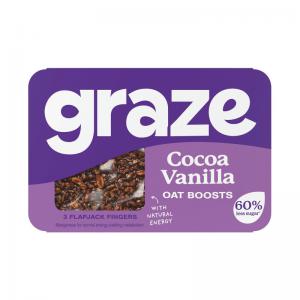 Graze Cocoa Vanilla Oat Boosts Flapjack Snack 50g Pack of 9 C009513