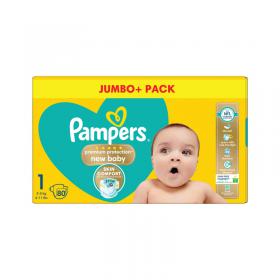 Pampers Premium Protection Nappies New Baby Size 1 Jumbo (Pack of 80) C003520 PX79482